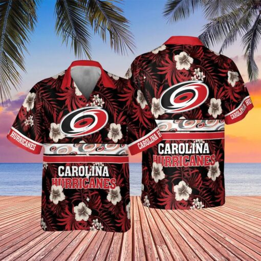 Carolina Hurricanes Floral Sunset Summer Hawaiian Shirt