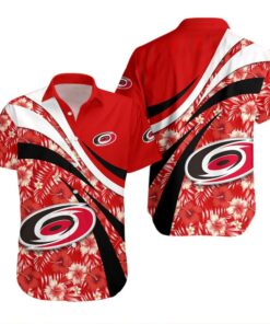 Carolina Hurricanes Hibiscus Wave Summer Hawaiian Shirt