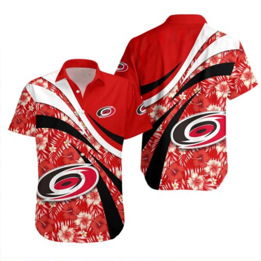Carolina Hurricanes Hibiscus Wave Summer Hawaiian Shirt