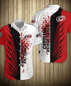 Carolina Hurricanes Splatter Surge Summer Hawaiian Shirt