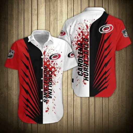 Carolina Hurricanes Splatter Surge Summer Hawaiian Shirt