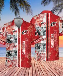 Carolina Hurricanes Sunset Bloom Summer Hawaiian Shirt