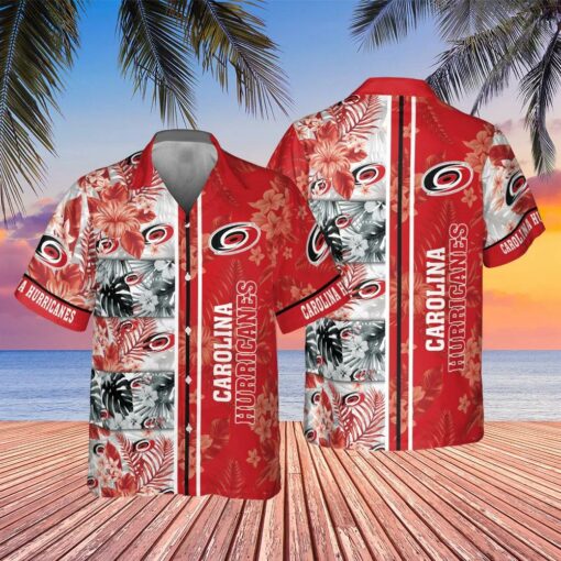 Carolina Hurricanes Sunset Bloom Summer Hawaiian Shirt