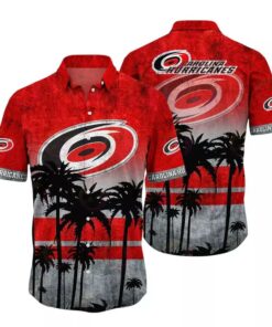 Carolina Hurricanes Sunset Palms Summer Hawaiian Shirt