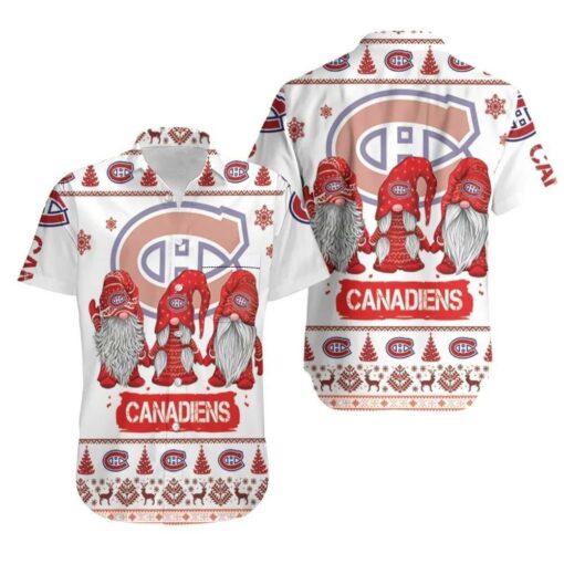 Christmas Gnomes Montreal Canadiens Ugly Sweatshirt Summer Hawaiian Shirt