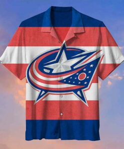 Columbus Blue Jackets Flag Pride Summer Hawaiian Shirt