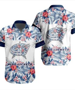 Columbus Blue Jackets Floral Breeze Summer Hawaiian Shirt