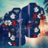 Columbus Blue Jackets Floral Stripes Summer Hawaiian Shirt
