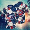 Columbus Blue Jackets Garden of Glory Summer Hawaiian Shirt