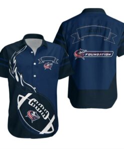 Columbus Blue Jackets Gridiron Fury Summer Hawaiian Shirt