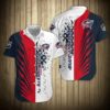 Columbus Blue Jackets Red Line Action Summer Hawaiian Shirt