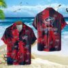 Columbus Blue Jackets Red Palm Vibes Summer Hawaiian Shirt
