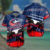 Columbus Blue Jackets Tropical Breeze Summer Hawaiian Shirt