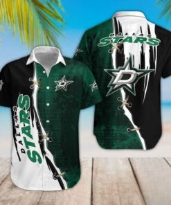 Dallas Stars Bold Laces Summer Hawaiian Shirt