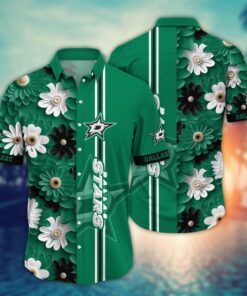 Dallas Stars Bold Petal Summer Hawaiian Shirt