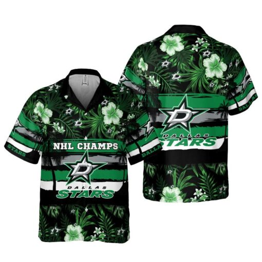 Dallas Stars Champions Floral Summer Hawaiian Shirt