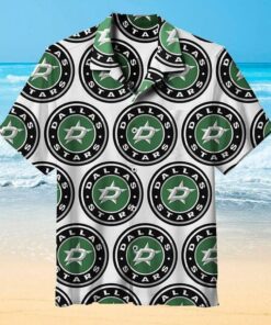 Dallas Stars Circular Emblem Summer Hawaiian Shirt