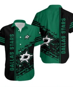 Dallas Stars Dynamic Stripe Summer Hawaiian Shirt
