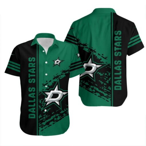 Dallas Stars Dynamic Stripe Summer Hawaiian Shirt