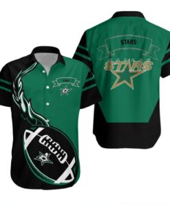Dallas Stars Flaming Football Summer Hawaiian Shirt