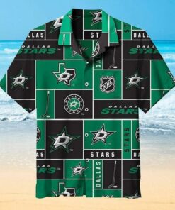 Dallas Stars Hockey Grid Summer Hawaiian Shirt