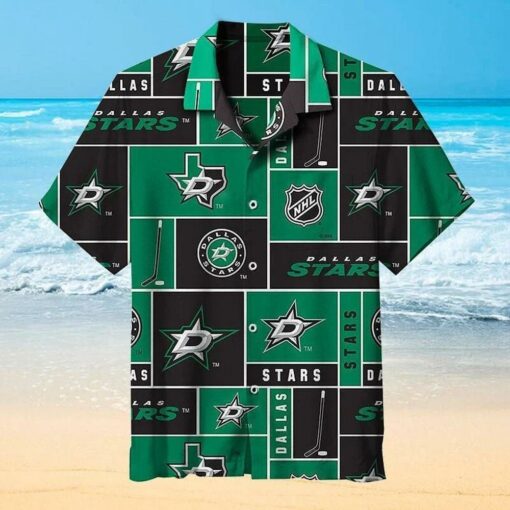 Dallas Stars Hockey Grid Summer Hawaiian Shirt