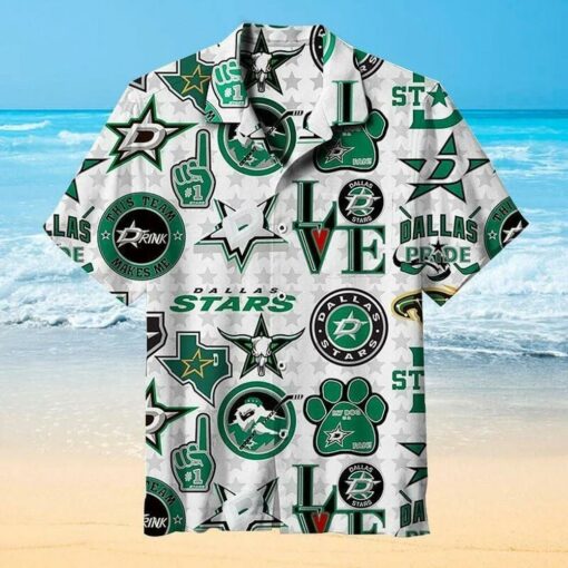 Dallas Stars Pride Collage Summer Hawaiian Shirt