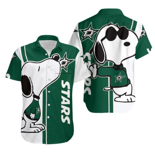 Dallas Stars Snoopy Cool Summer Hawaiian Shirt