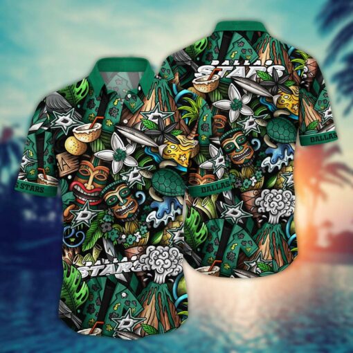 Dallas Stars Tiki Jungle Summer Hawaiian Shirt