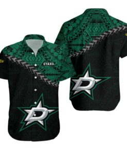 Dallas Stars Tribal Pattern Summer Hawaiian Shirt