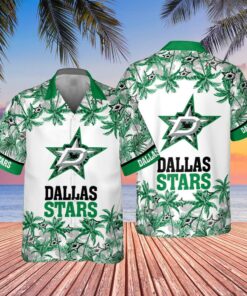Dallas Stars Tropical Palms Summer Hawaiian Shirt