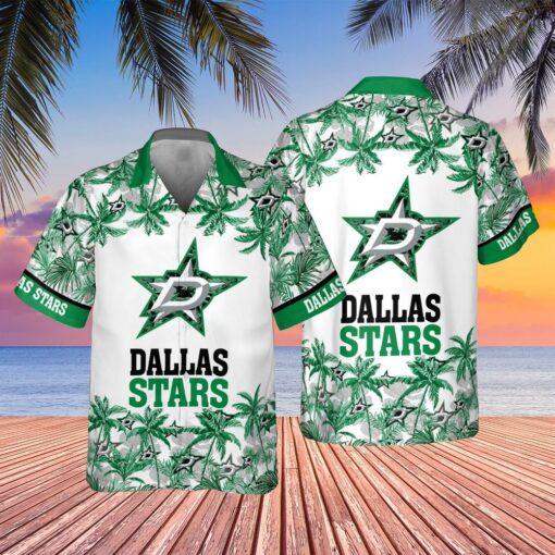 Dallas Stars Tropical Palms Summer Hawaiian Shirt