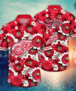 Detroit Red Wings Blooming Pride Summer Hawaiian Shirt