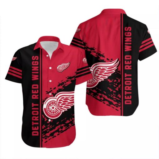 Detroit Red Wings Bold Strike Summer Hawaiian Shirt