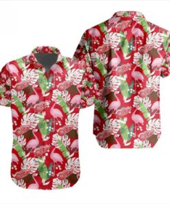 Detroit Red Wings Flamingo Paradise Summer Hawaiian Shirt
