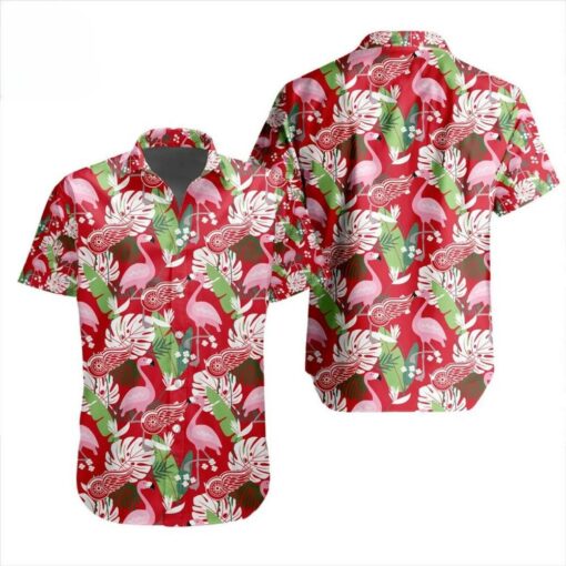 Detroit Red Wings Flamingo Paradise Summer Hawaiian Shirt