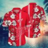 Detroit Red Wings Floral Stripes Summer Hawaiian Shirt