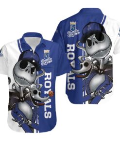 Kansas City Royals Skeleton Baseball Summer Hawaiian Shirt