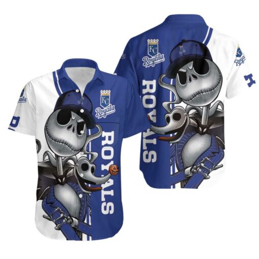 Kansas City Royals Skeleton Baseball Summer Hawaiian Shirt