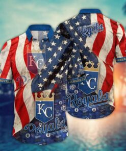 Kansas City Royals Stars & Stripes Summer Hawaiian Shirt