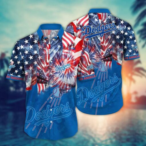 Los Angeles Dodgers Fireworks Celebration Summer Hawaiian Shirt
