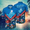 Los Angeles Dodgers Floral Chevron Summer Hawaiian Shirt