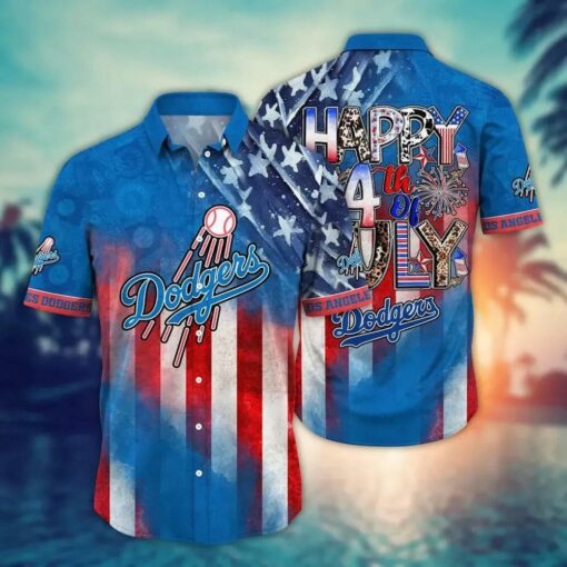 Los Angeles Dodgers Happy 4th of July Summer Hawaiian Shirt