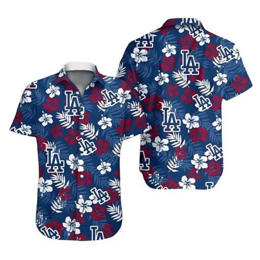 Los Angeles Dodgers Hibiscus Paradise Summer Hawaiian Shirt