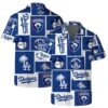 Los Angeles Dodgers Icon Block Summer Hawaiian Shirt