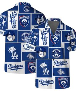 Los Angeles Dodgers Icon Block Summer Hawaiian Shirt