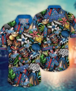 Los Angeles Dodgers Island Tiki Adventure Summer Hawaiian Shirt