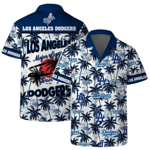 Los Angeles Dodgers Major League Baseball Palms Summer Hawaiian Shirt
