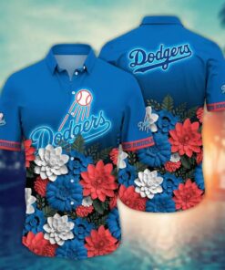 Los Angeles Dodgers Patriotic Blossom Summer Hawaiian Shirt
