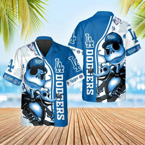 Los Angeles Dodgers Skeleton Swag Summer Hawaiian Shirt